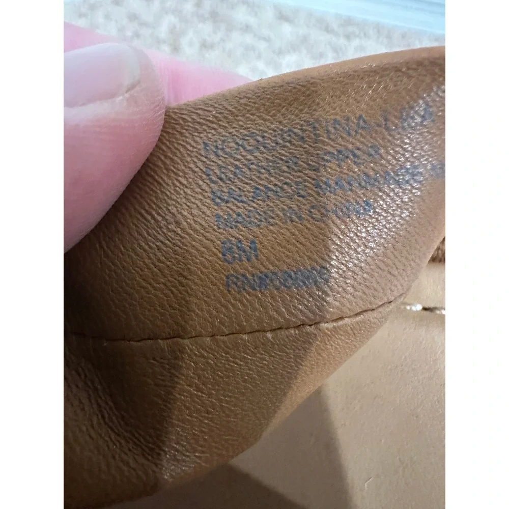 Nordstrom Quintina Tan Leather Thong Sandals Square Toe Twisted Strap Slides 8M